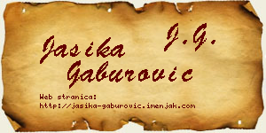 Jasika Gaburović vizit kartica